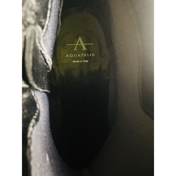 Aquatalia Fuoco Cream Black Snake Print Leather Ankle Booties Women's 5.5 - Picture 8 of 12